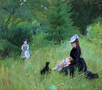 En la hierba. Berthe Morisot