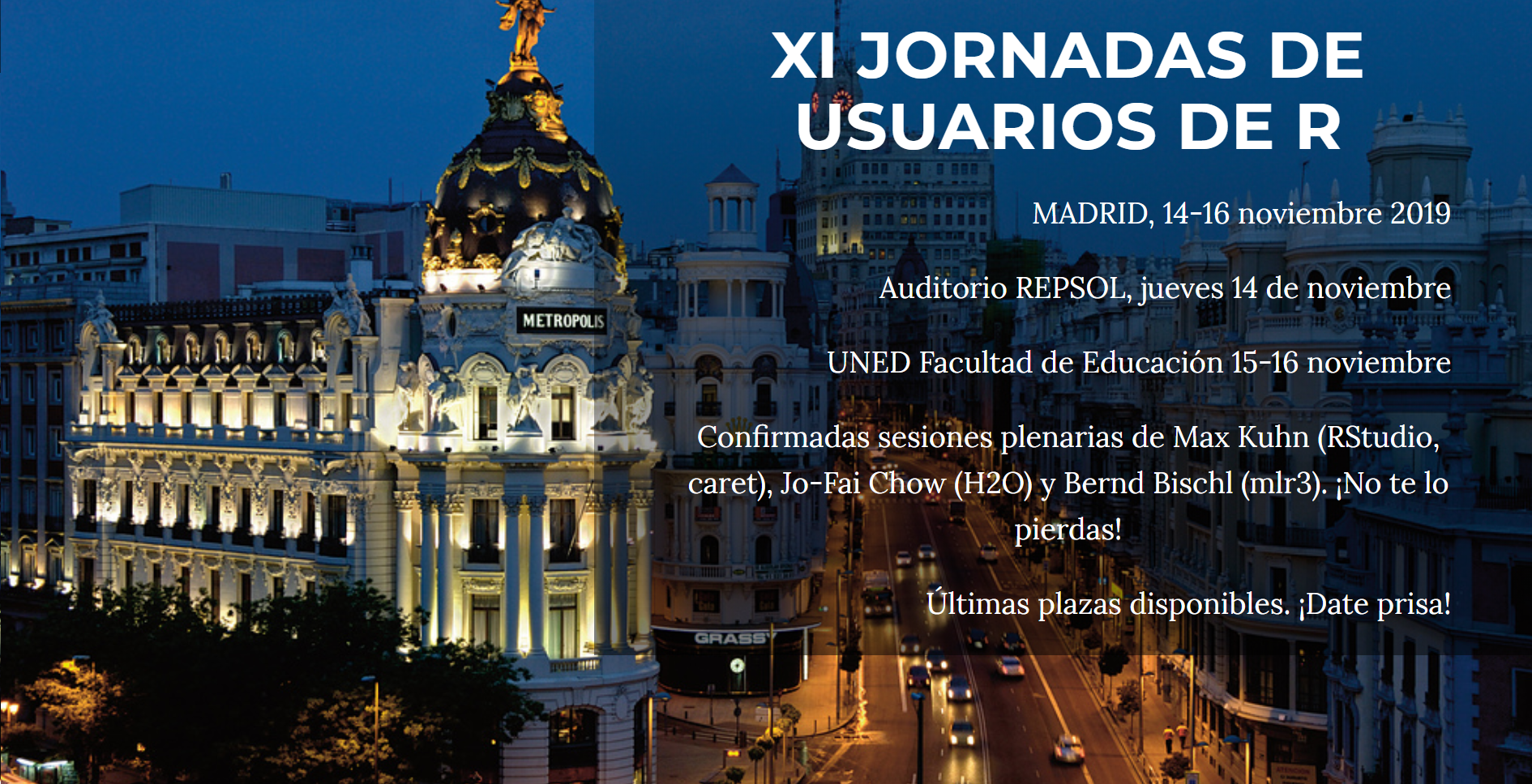 Jornadas de R XI JORNADAS DE USUARIOS DE R