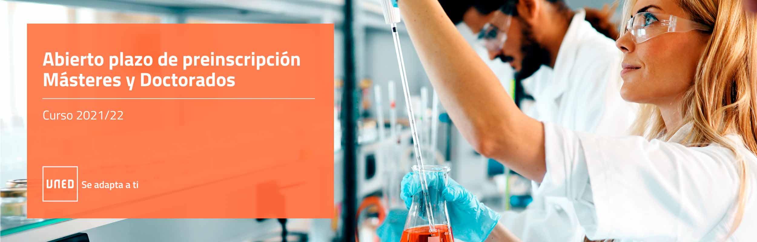 NOTICIA-Abierta la preinscripción en máster y doctorado para el curso 2021-2022