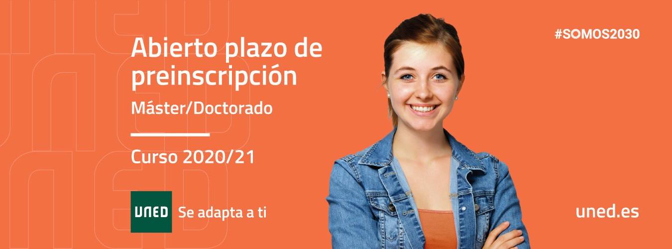 Abierto plazo de preinscripción Máster/Doctorado Abierto plazo de preinscripción Máster/Doctorado