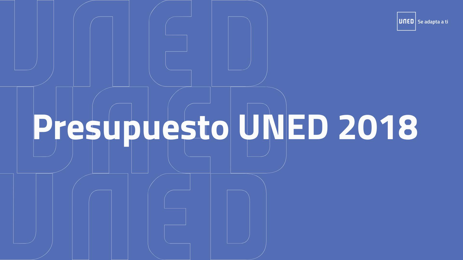 Presupuesto UNED 2018