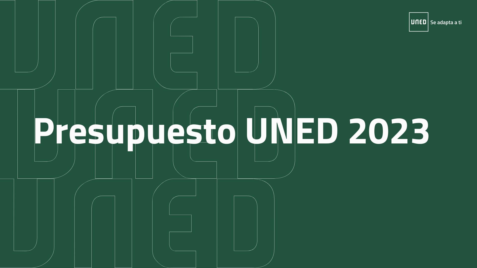 Presupuesto UNED 2023