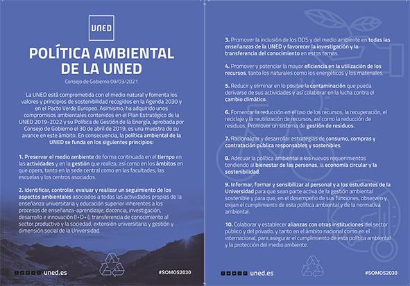 Política Ambiental de la UNED