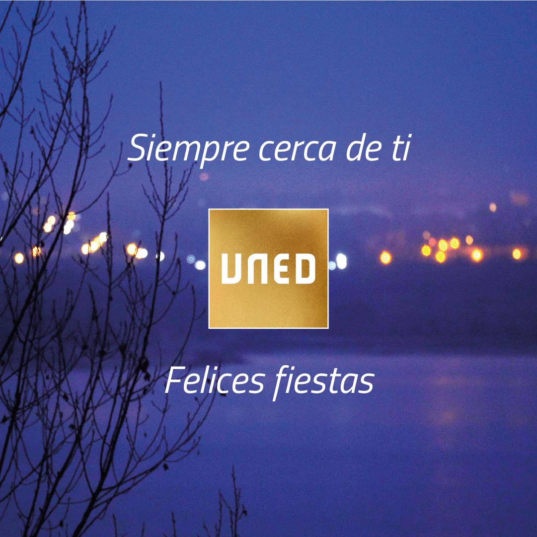 La UNED te desea unas felices fiestas y todo lo mejor para 2026.