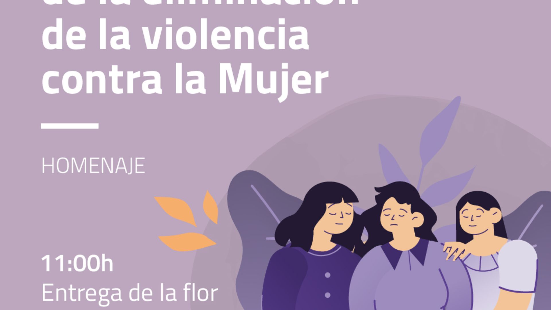 Tres mujeres juntas conmemorando el día internacional contra la violencia de género. 