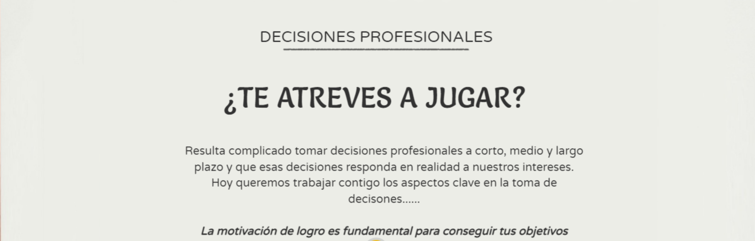 Toma de decisiones profesionales