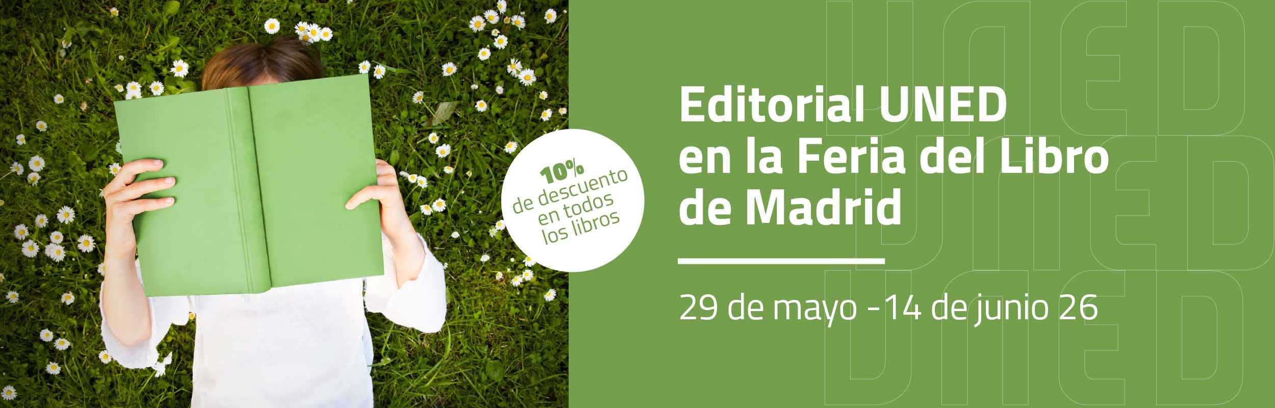 Editorial UNED en la Feria del libro de madrid. Del 29 de mayo al 14 de junio.