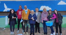 El equipo del mural