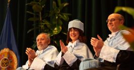 Rubén Chacón (izda.), Irene Vallejo y Antonio Moreno