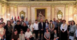 Visita de la delegación institucional al Palacio Provincial de Segovia