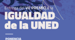 Cartel del acto de entrega del VII Premio a la Igualdad de la UNED
