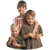 Icono que tres niños en edad infantil