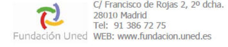 Datos Fundación Uned Imagen con datos sobre Fundación Uned