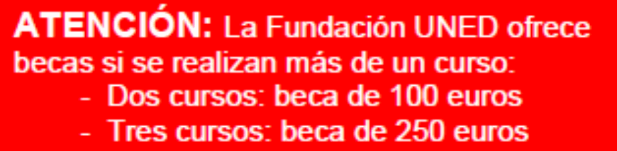 Oferta formativa. Imagen 2 Imagen con datos sobre los precios de la matrícula de los cursos especificados en la página
