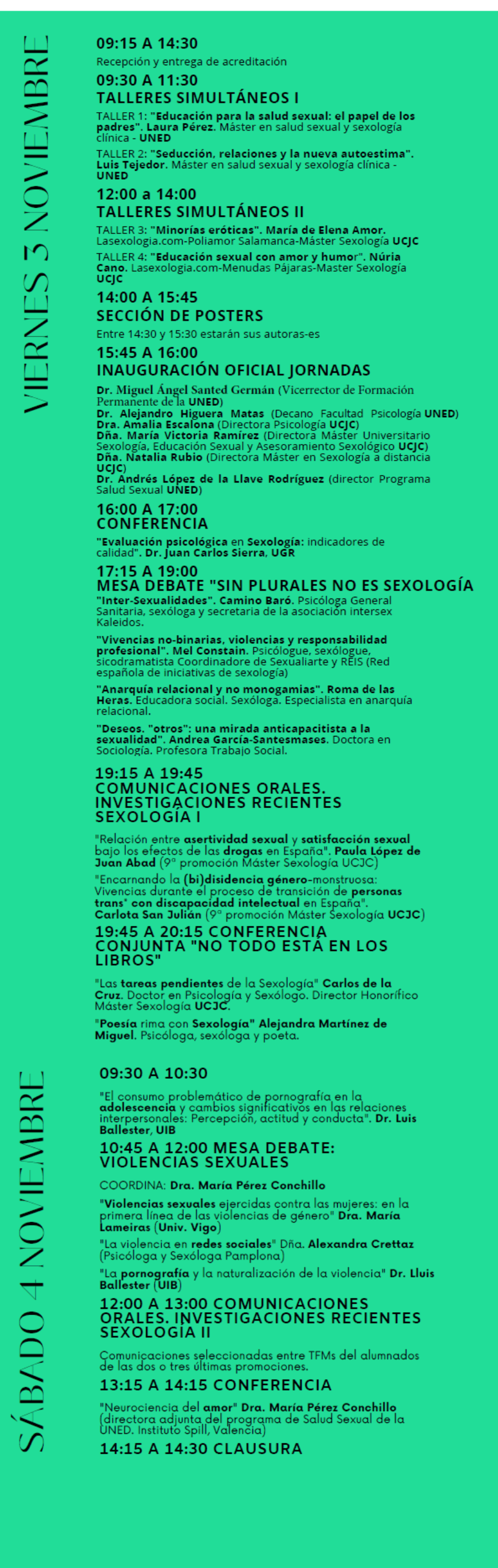 Programa de las jornadas