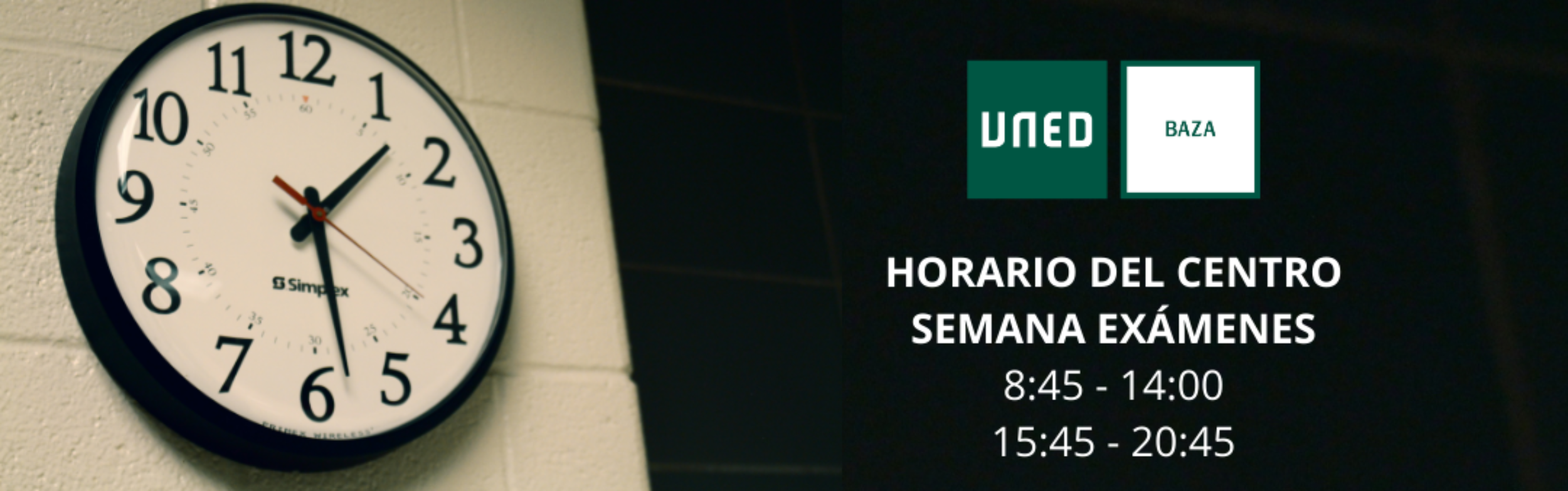 Horario de vacaciones