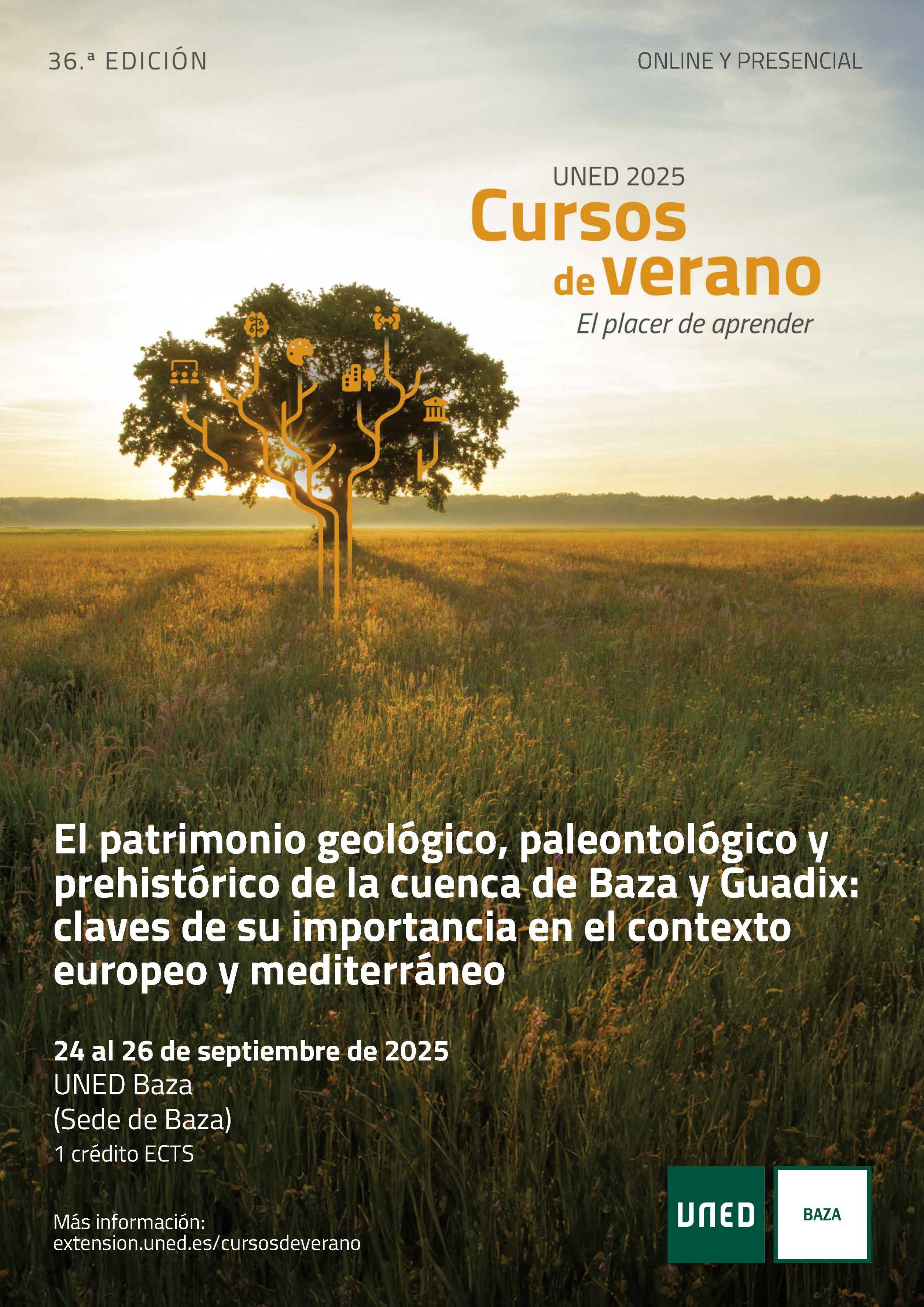 Curso de Verano, el Patrimonio geológico, paleontológico y prehistórico de la Cuenca de Baza y Guadix: claves de su importancia en el contexto europeo y mediterráneo