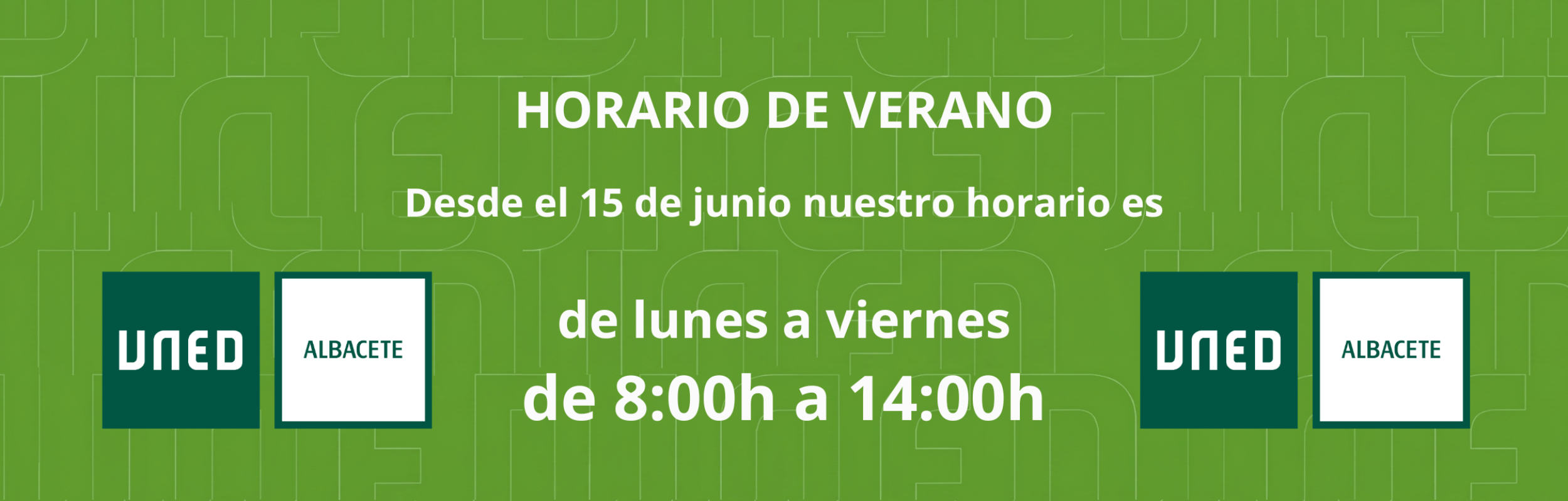 HORARIO DE VERANO