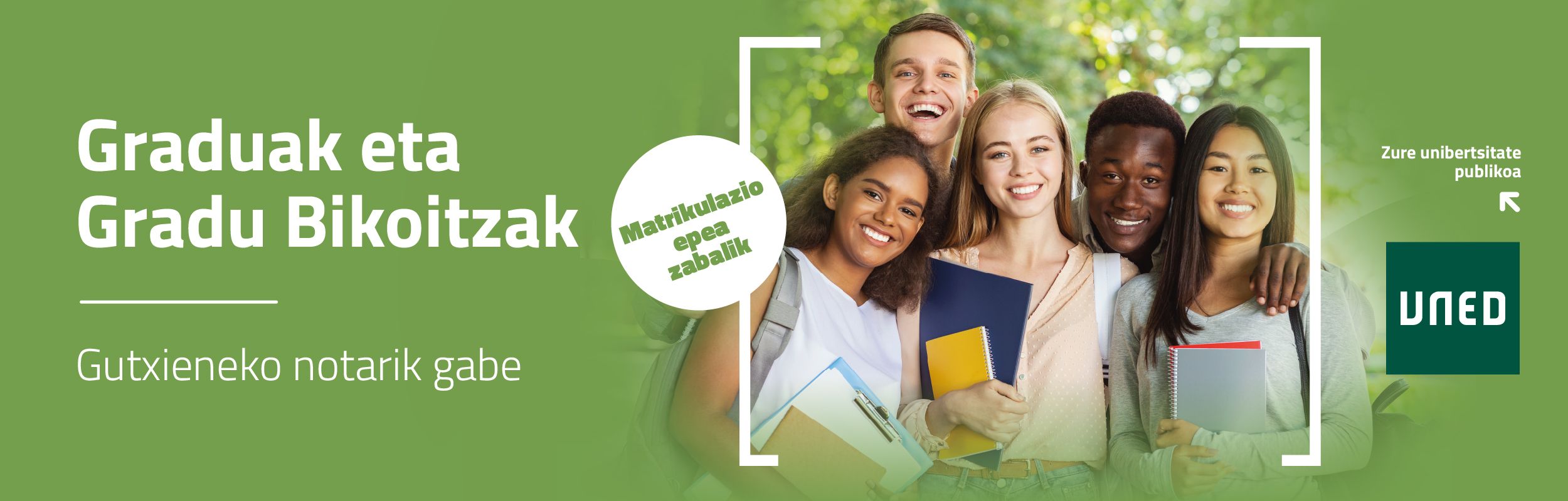 UNEDeko Graduak: Matrikula zabalik