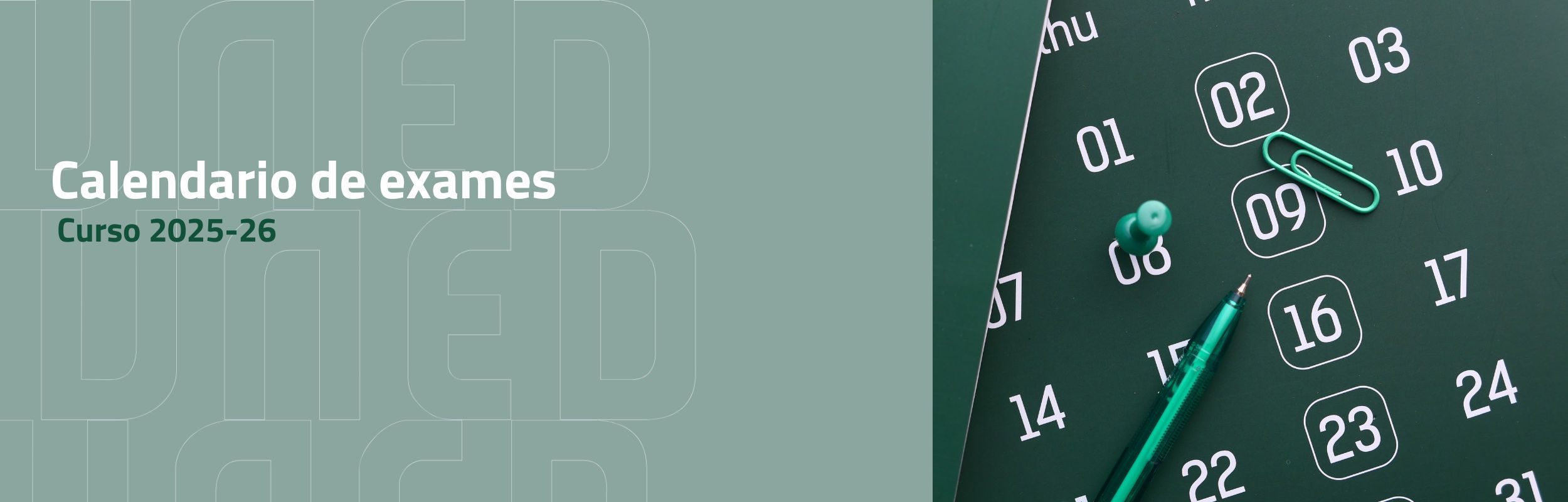 Calendario exámenes
