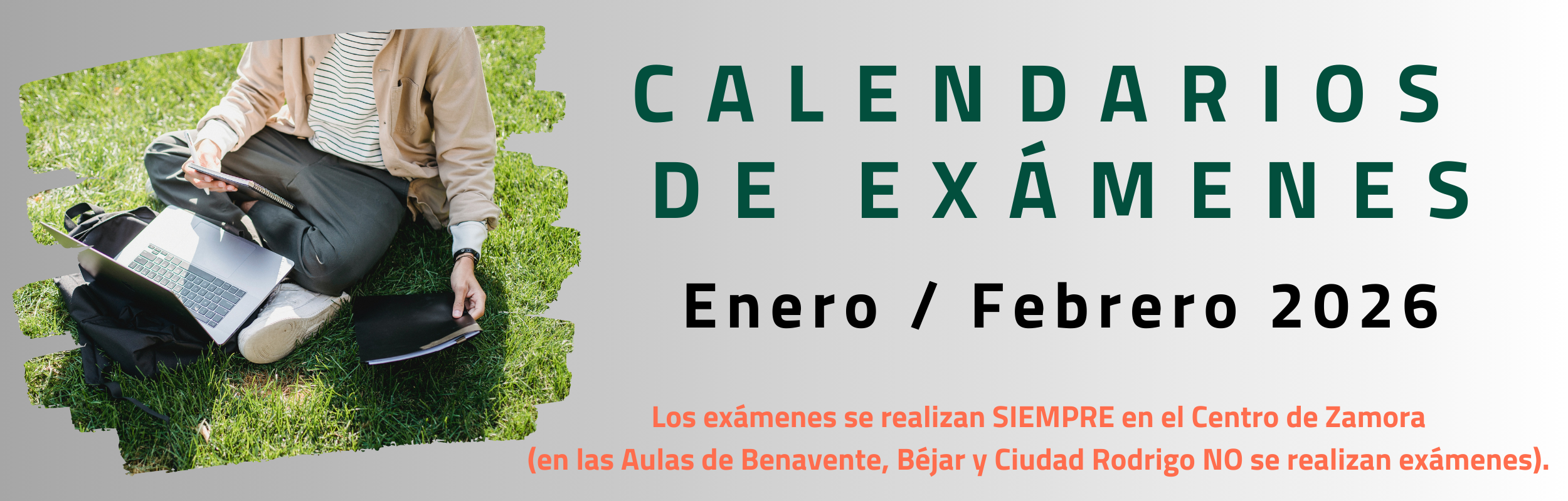 Calendario Exámenes Convocatoria Enero/Febrero 2026