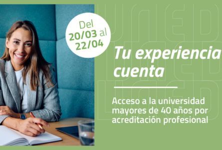Acceso a la universidad mayores de 40 años por acreditación profesional.