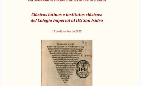 XXI Seminario de Edición y Crítica de textos clásicos