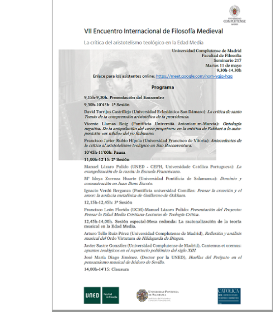 VII Encuentro Internacional de Filosofía Medieval