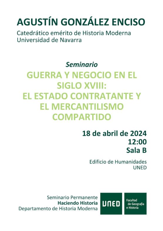 Cartel seminario Agustín González Enciso