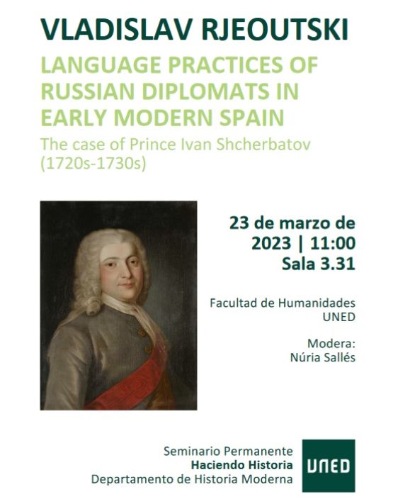 Seminario permanente HACIENDO HISTORIA. Departamento de Historia MOderna 