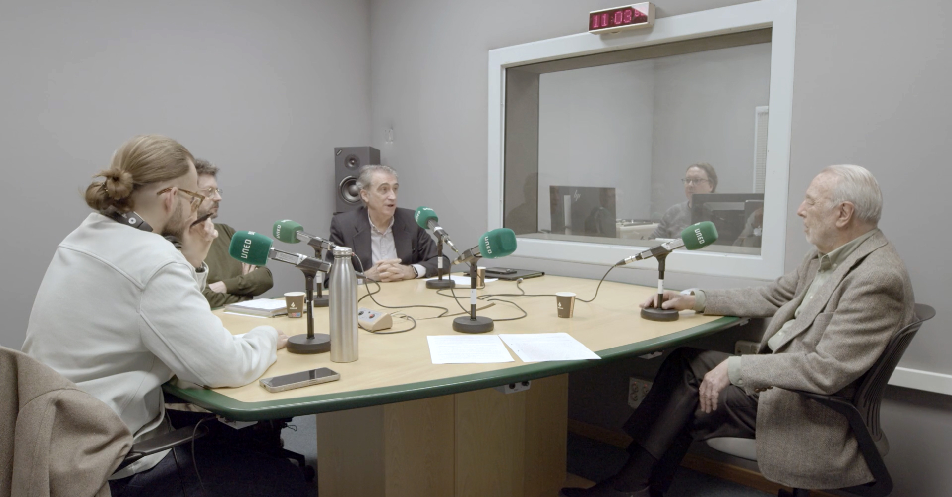 Momento de la grabación del especial sobre Gutiérrez Mellado