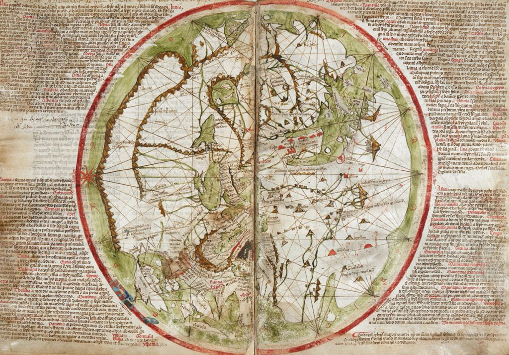  Mapamundi (1321) del Secreta Fidelium Crucis de Marino Sanudo. BAV, Vat. lat. 2972/0229, fol. 113r