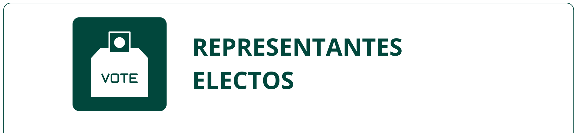 Representantes electos