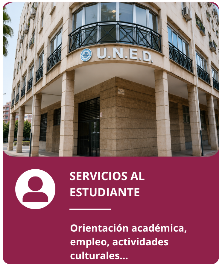 Servicios al Estudiante Orientación académica, empleo, UNED Activa, actividades culturales y más.
