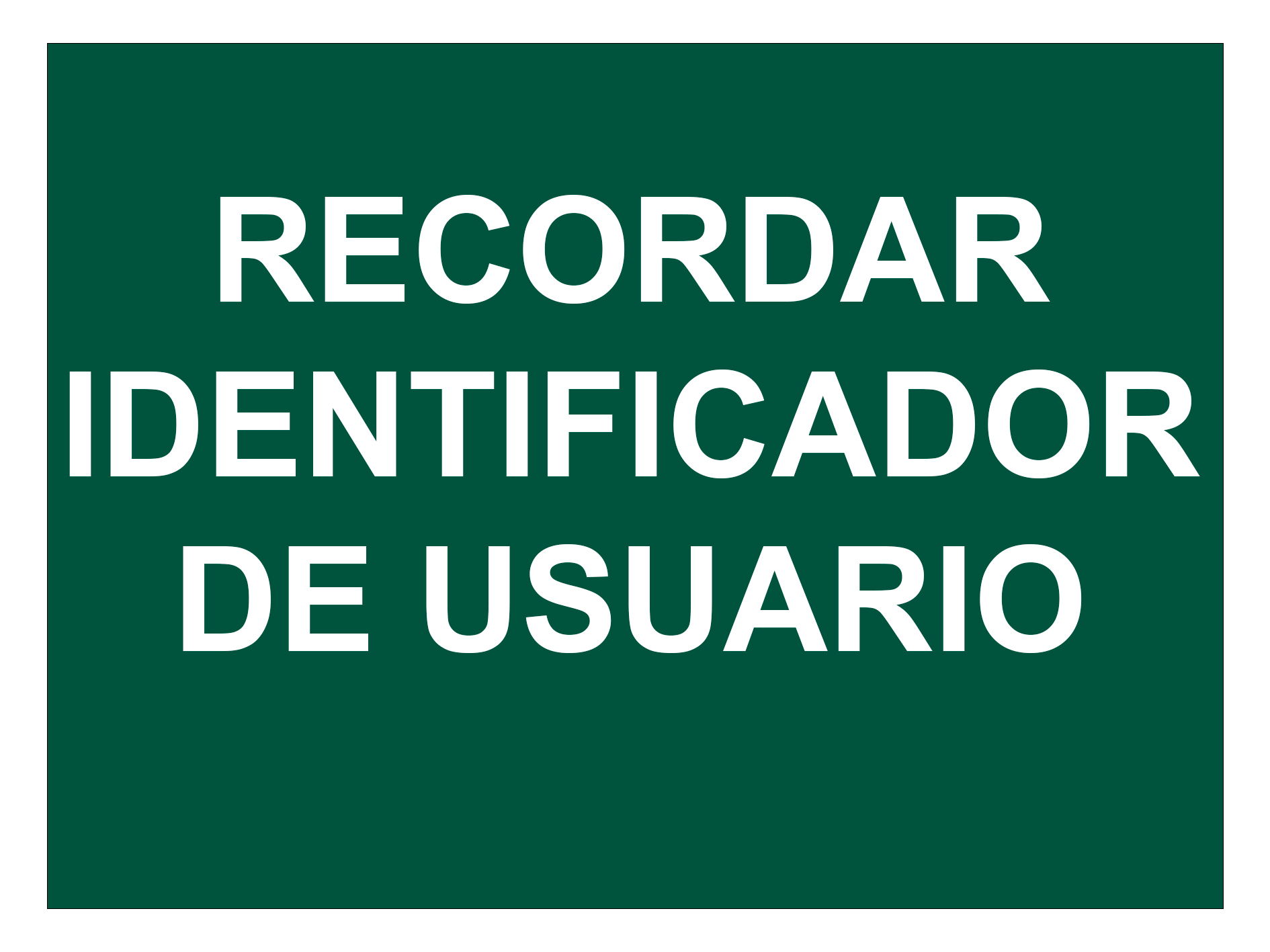 VPE recordar identificador de usuario